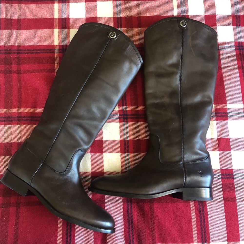Frye 8B tall leather boots brown